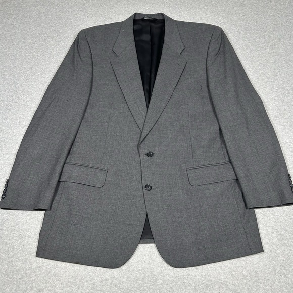 Vintage Burberrys Men's Blazer Sport Coat Jacket 100% Wool Gray FLAWS SEE PICS - Picture 12 of 16